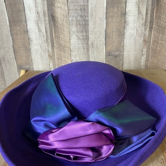 Vintage Whittall & Shon Purple Derby Hat main image 6